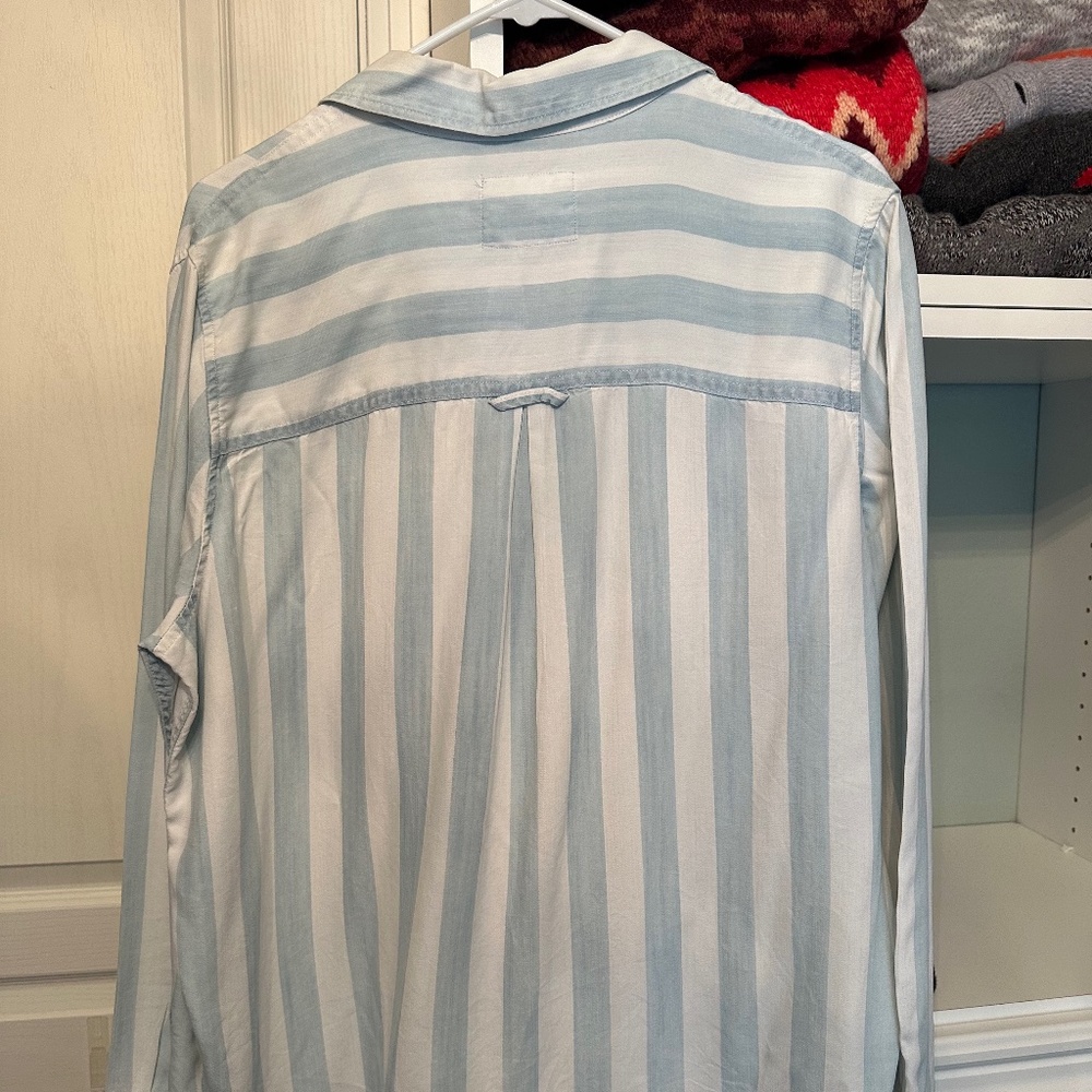 Rails Uli Lace-Up Top In Block Stripe - Blue Whit… - image 8